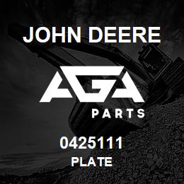 0425111 John Deere PLATE | AGA Parts
