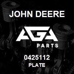 0425112 John Deere PLATE | AGA Parts