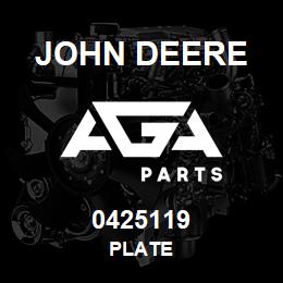 0425119 John Deere PLATE | AGA Parts
