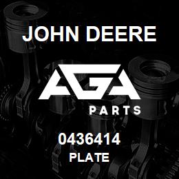 0436414 John Deere PLATE | AGA Parts