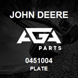 0451004 John Deere PLATE | AGA Parts