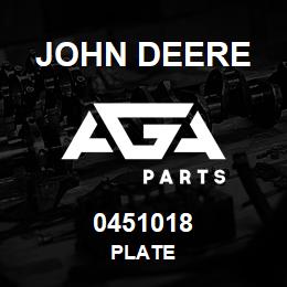 0451018 John Deere PLATE | AGA Parts