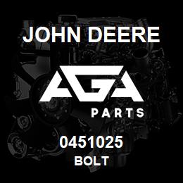 0451025 John Deere BOLT | AGA Parts