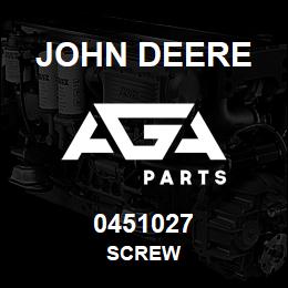 0451027 John Deere SCREW | AGA Parts