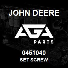 0451040 John Deere SET SCREW | AGA Parts
