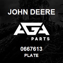 0667613 John Deere PLATE | AGA Parts