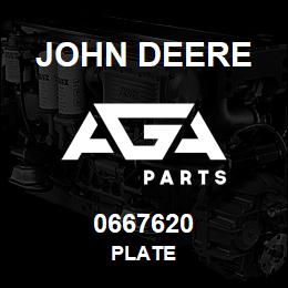 0667620 John Deere PLATE | AGA Parts