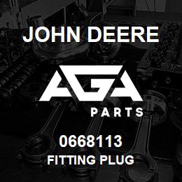0668113 John Deere FITTING PLUG | AGA Parts