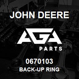 0670103 John Deere BACK-UP RING | AGA Parts