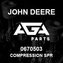 0670503 John Deere COMPRESSION SPR | AGA Parts