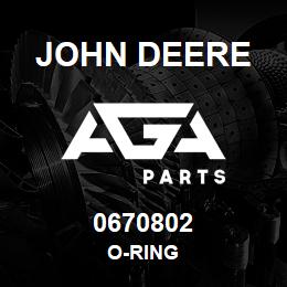 0670802 John Deere O-RING | AGA Parts