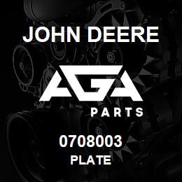 0708003 John Deere PLATE | AGA Parts