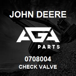0708004 John Deere CHECK VALVE | AGA Parts
