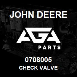 0708005 John Deere CHECK VALVE | AGA Parts