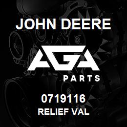 0719116 John Deere RELIEF VAL | AGA Parts
