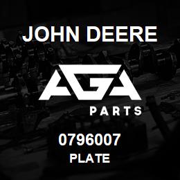 0796007 John Deere PLATE | AGA Parts