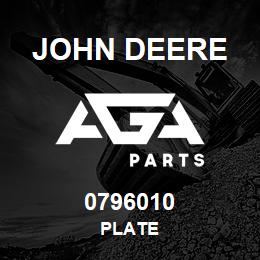 0796010 John Deere PLATE | AGA Parts