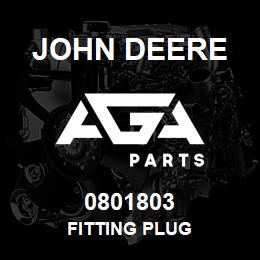 0801803 John Deere FITTING PLUG | AGA Parts
