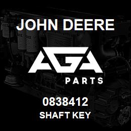 0838412 John Deere SHAFT KEY | AGA Parts