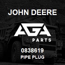0838619 John Deere PIPE PLUG | AGA Parts