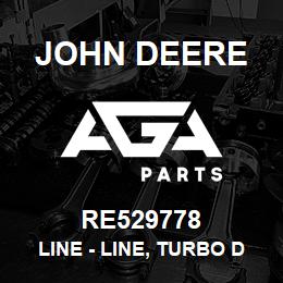 RE529778 John Deere Line - LINE, TURBO DRAIN W/ADAPTER | AGA Parts
