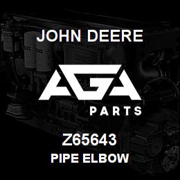 Z65643 John Deere PIPE ELBOW | AGA Parts