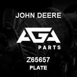 Z65657 John Deere PLATE | AGA Parts