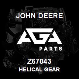 Z67043 John Deere HELICAL GEAR | AGA Parts