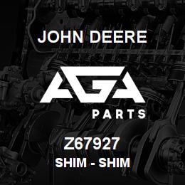 Z67927 John Deere SHIM - SHIM | AGA Parts