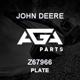 Z67966 John Deere PLATE | AGA Parts