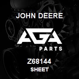 Z68144 John Deere SHEET | AGA Parts