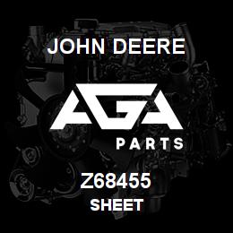 Z68455 John Deere SHEET | AGA Parts