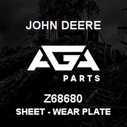 Z68680 John Deere Sheet - WEAR PLATE | AGA Parts