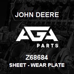 Z68684 John Deere Sheet - WEAR PLATE | AGA Parts