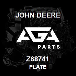 Z68741 John Deere PLATE | AGA Parts