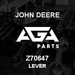 Z70647 John Deere LEVER | AGA Parts
