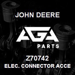 Z70742 John Deere ELEC. CONNECTOR ACCESSORY | AGA Parts