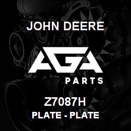 Z7087H John Deere Plate - PLATE | AGA Parts