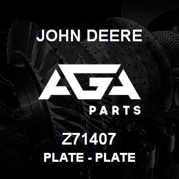 Z71407 John Deere Plate - PLATE | AGA Parts