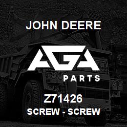 Z71426 John Deere Screw - SCREW | AGA Parts