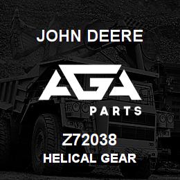 Z72038 John Deere HELICAL GEAR | AGA Parts