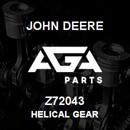 Z72043 John Deere HELICAL GEAR | AGA Parts
