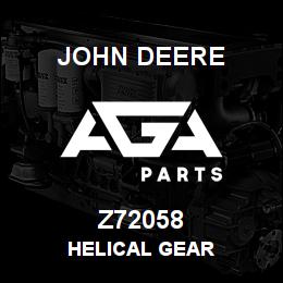 Z72058 John Deere HELICAL GEAR | AGA Parts