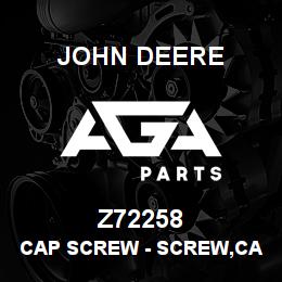 Z72258 John Deere Cap Screw - SCREW,CAP | AGA Parts