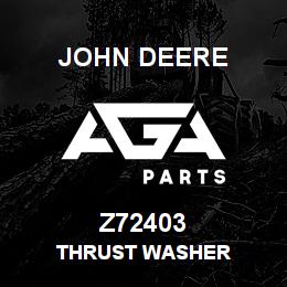 Z72403 John Deere THRUST WASHER | AGA Parts
