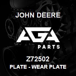 Z72502 John Deere Plate - WEAR PLATE | AGA Parts