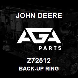 Z72512 John Deere BACK-UP RING | AGA Parts