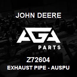 Z72604 John Deere Exhaust Pipe - AUSPUFFROHR | AGA Parts