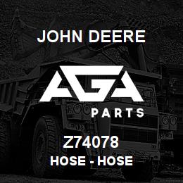 Z74078 John Deere Hose - HOSE | AGA Parts