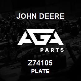 Z74105 John Deere PLATE | AGA Parts